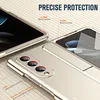 Close-up view of a gold-colored phone case, highlighting its protective features and precise measurements. Produktbild-Vorschau