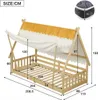 Letto per bambini Flieks 90x200cm con tenda rimovibile, Anteprima dell’immagine prodotto 4