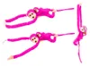 Maskottchen-Plüsch-Affe mit Baby, dunkelrosa, 90 cm Produktbild-Vorschau 1