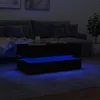 A modern living room with a couch, a coffee table with blue LED lights, and a potted plant. Anteprima dell’immagine prodotto
