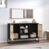 vidaXL Sideboard Schwarz 105x30x65 cm Holzwerkstoff Produktbild-Vorschau 3
