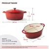 Emaillierter Gusseisen Bräter 3,5 L oval mit Deckel – Produktbild-Vorschau 2