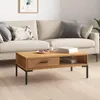 vidaXL Konferenční stolek 90x50x35 cm Masivní borovicové Náhled obrázku produktu 2