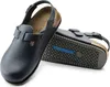 A pair of blue Birkenstock clogs on a white background. Produktbild-Vorschau