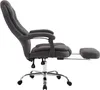 A dark gray office chair with a footrest extended, shown from the side against a white background. Anteprima dell’immagine prodotto