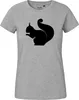 Huuraa Damen T-Shirt Eichhörnchen Silhouette M Sport Grey Produktbild-Vorschau 2