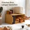 Praknu Brotkasten Groß aus  Holz mit Schiebetür - Produktbild-Vorschau 3