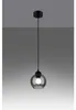 Lampa wisząca ALINO czarna-dymiona 1xE27x60W szkło Podgląd zdjęcia produktu 12
