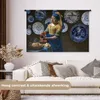 MuchoWow® Wandteppich Wandbehang Mädchen mit Perlenohrring Produktbild-Vorschau 2