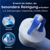 Close-up of electric toothbrush heads with marketing text and diagrams. Anteprima dell’immagine prodotto