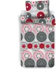 A bedding set with a circular pattern, displayed flat. Produktbild-Vorschau