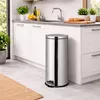 30 Liter Edelstahl Mülleimer Treteimer Abfalleimer Pedelmülleimer Anteprima dell’immagine prodotto