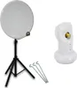 PremiumX mobile Camping SAT Anlage 45cm Antenne Hellgrau Produktbild-Vorschau 1