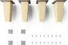 4x sossai Holzfüße eckig - gerade Ausführung 12cm Buche Produktbild-Vorschau 1