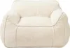 Poltrona pouf in velluto a coste BANANAIR 100x110 cm bianco Anteprima dell’immagine prodotto 3