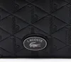 LACOSTE Cuir porte-monnaie Monogramm Billfold Coin Noir Voir les images du produit 8
