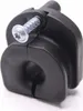 A close-up studio shot of a black plastic part with a silver screw, likely a component for a lawnmower. Produktbild-Vorschau