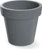 A gray planter pot on a white background. Produktbild-Vorschau