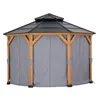 Vorhang für Sunjoy Zedernholz Gazebo 395cm x 395cm Produktbild-Vorschau 1