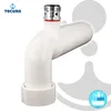 A white plumbing fitting with a metal connector is shown against a white and gray background. Produktbild-Vorschau