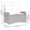 Design 2-tlg. Garten-Essgruppe mit Kissen Beige Poly Produktbild-Vorschau 9