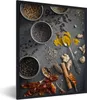 MuchoWow® MuchoWow® Gerahmtes Poster Kräuter auf grauem Produktbild-Vorschau 1