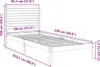 Dłuższe Łóżko Bez Materaca, Białe, 90X220 Cm, Lite Drewno Podgląd zdjęcia produktu 8