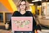 MuchoWow® Laptop Aufkleber Sticker Cover Weltkarte - Rosen Produktbild-Vorschau 5