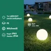 MasterLED Außenleuchte E27 IP65 Kugelleuchte 35cm Weiß Produktbild-Vorschau 3