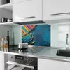 Küchenrückwand Spritzschutz Glas mit Motiv Buntstifte auf Produktbild-Vorschau 2