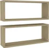 vidaXL Cube Shelves 2 ks Sonoma Oak 60x15x23 cm výrobek ze Náhled obrázku produktu 1