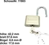 Robustes Vorhängeschloss 60 mm – Ihr zuverlässiger Schutz Produktbild-Vorschau 2