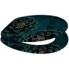 A toilet seat with a floral pattern. Produktbild-Vorschau