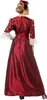Robe marquise en taffetas bordeaux baroque rococo, taille : Voir les images du produit 3