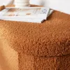 Składana owalna ławka z tkaniny bouclé, 72 x 39 cm, MOKA Podgląd zdjęcia produktu 7