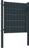 vidaXL Gartentor aus PVC und Stahl 100 x 81 cm Anthrazit Produktbild-Vorschau 1