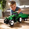 Malplay Tracteur rouge jouet avec remorque amovible, Voir les images du produit 6