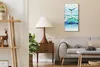 Wanduhr Uhr Wandbild Leinwand Quarz 30x60 Aquarell Produktbild-Vorschau 3