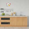 Wanduhr aus Glas Rund fi 30 Garten Blumen Kunst Quarz Deko Produktbild-Vorschau 3