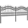 vidaXL Gartenzaun mit Speerspitze Schwarz 240 x 75 cm Produktbild-Vorschau 3