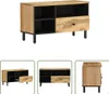 The Living Store TV-Schrank 80x33x46 cm Massivholz Mango Produktbild-Vorschau 1