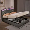 UnboxG Polsterbett 160x200 cm mit Bettkasten, Samt Produktbild-Vorschau 4