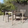 vidaXL Gartentisch 90x90x75 cm Gehärtetes Glas Poly Rattan Produktbild-Vorschau 2