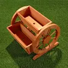 Pflanzkübel mit Wagenräder aus Holz Garten Dekoration Produktbild-Vorschau 6