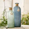 2x Dekovase Maritim satiniertes Glas blau & grün Produktbild-Vorschau 2