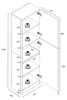 VCM Mehrzweckschrank mit 2 Drehtüren, 52 x 183 x 30 cm, Produktbild-Vorschau 5