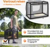 CADOCA® Cage de transport L Bleu pour animaux chien chat Voir les images du produit 4