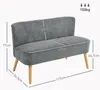 HOMCOM 2 Sitzer Sofa, Gepolsterte Couch mit Kordoptik, Produktbild-Vorschau 3