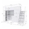 Marlux-Meble Hochbett JSM-4 90x200 mit Kleiderschrank Produktbild-Vorschau 6