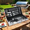 tectake® Grillbesteck mit Aluminiumkoffer aus Edelstahl Produktbild-Vorschau 7